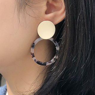 Acetate Disc & Hoop Dangle Earring