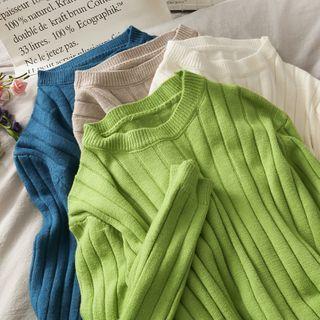 Plain Rib-knit Crop Top In 6 Colors