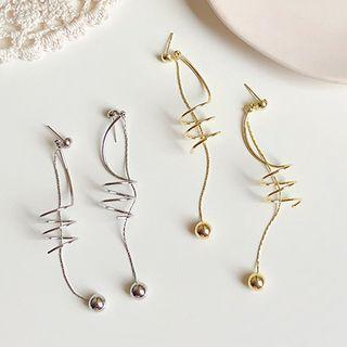 925 Sterling Silver Swirl Dangle Earring
