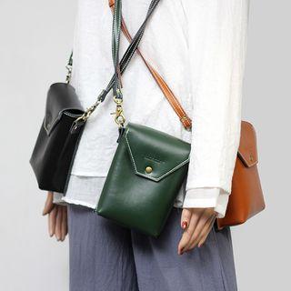Genuine Leather Square Crossbody Bag