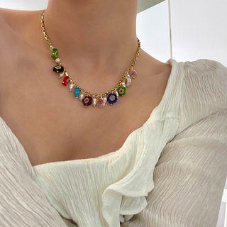 Flower Freshwater Pearl Choker