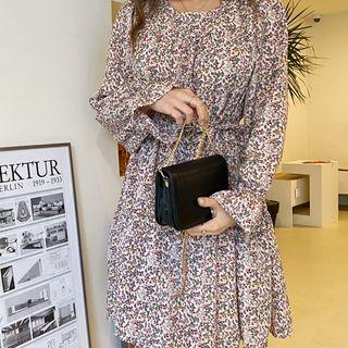Floral Print Dress With Cord