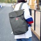 Snap-button Canvas Backpack