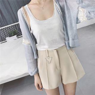 Triangle Hoop Wide Leg Shorts