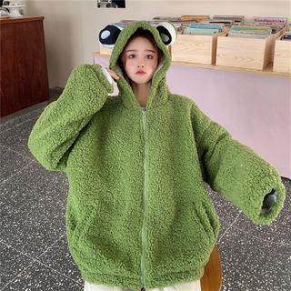 Frog Eye Hooded Fleece Zip Jacket