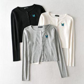 Butterfly Embroidered Cardigan