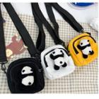 Panda Detailed Canvas Crossbody Bag