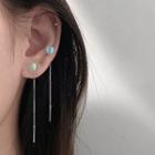 Cat Eye Stone Threader Earring