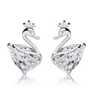Swan Stud Earrings