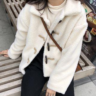 Faux Shearling Toggle Jacket As Shown In Figure - One Size