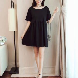 Short-sleeve Bow-back Empire Nursery Dress