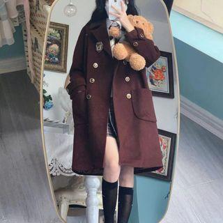 Double Breasted Patched Long Coat