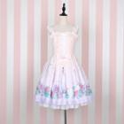 Floral Print Strappy A-line Dress / Lace Trim Headband
