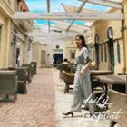 Flutter-sleeve Wide-leg Jumpsuit With Sash