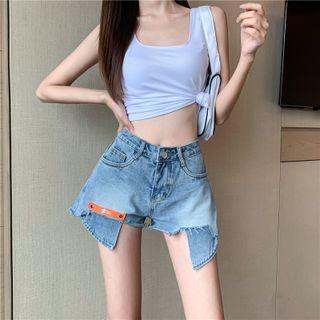 Details Wide-leg Denim Shorts