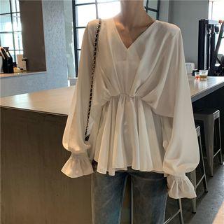 Batwing-sleeve Chiffon Top