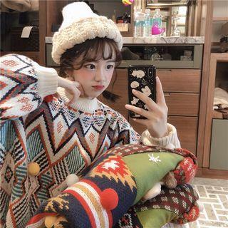 Pompom Pattern Sweater