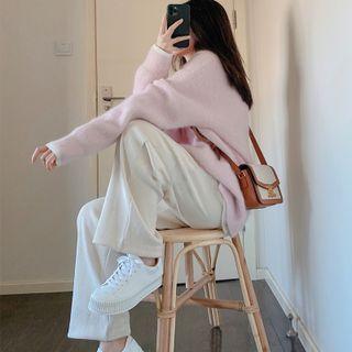 Plain Sweater / Straight Leg Pants
