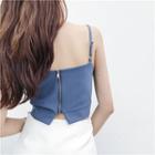 Zip Back Cropped Camisole Top
