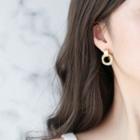 Alloy Layered Hoop Dangle Earring Gold - One Size