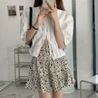 High-waist Leopard Printed Skirt Leopard - One Size