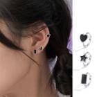 Heart / Rectangle Glaze Sterling Silver Cuff Earring