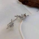 Butterfly Alloy Earring 1 Pc - Silver - One Size