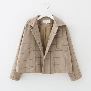 Check Toggle Coat