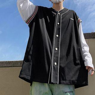 Mock Two Piece Snap Button Jacket