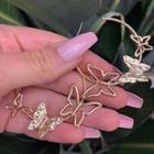 Butterfly Hoop Drop Earring