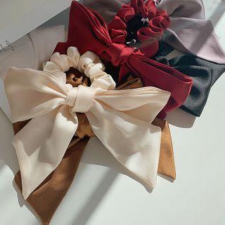 Plain Bow Flannel Hair Tie