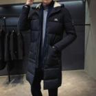 Long Zip Hooded Padded Coat