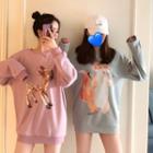 Animal Print Loose-fit Sweatshirt