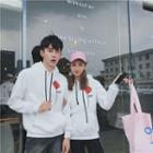 Couple Matching Rose Embroidered Hoodie