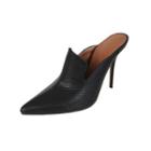 Pointy-toe Pin-heel Snakeskin Mules