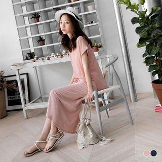 Mock Two-piece Chiffon Maxi Dress