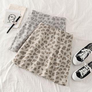 Leopard Slim-fit Skirt