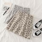Leopard Slim-fit Skirt
