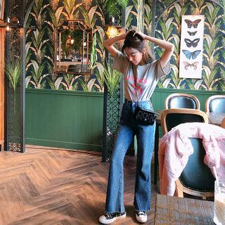 Wide Boot-cut Jeans