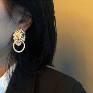 Alloy Lion Hoop Earring