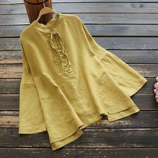 Bell-sleeve Bow Blouse