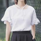 Scallop Edge Short-sleeve T-shirt