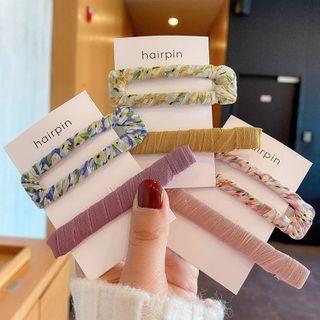 Set Of 2: Floral Print Hair Clip