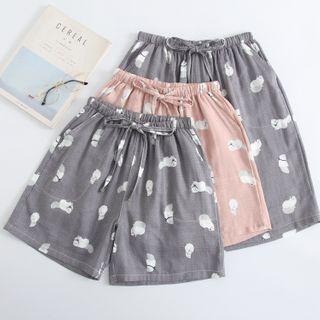 Bear Print Lounge Shorts