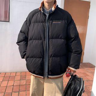 Zip Lettering Padded Jacket