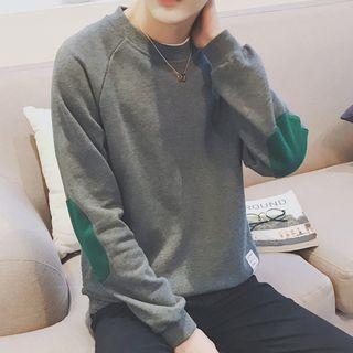 Applique Elbow Patch Pullover
