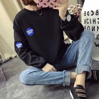 Long-sleeve Applique Pullover