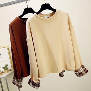 Plaid Cuff Pullover