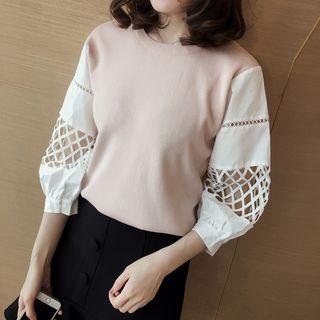 Cut Out Sleeve Sweater