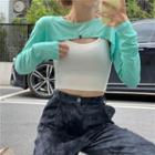 Tie Dye Wide-leg Pants / Long-sleeve T-shirt / Tank Top